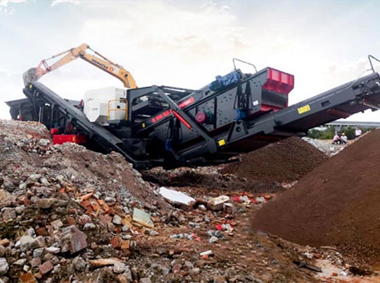 如何實現(xiàn)建筑垃圾循環(huán)利用？紅星移動破碎站助力再生能源高效生產(chǎn)