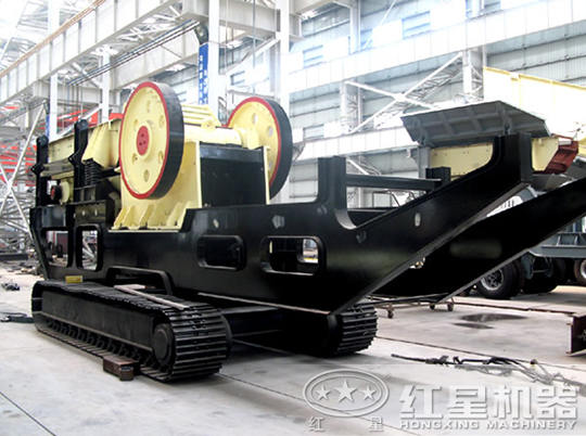 紅星履帶式液壓驅(qū)動破碎站，助力建筑垃圾變廢為寶